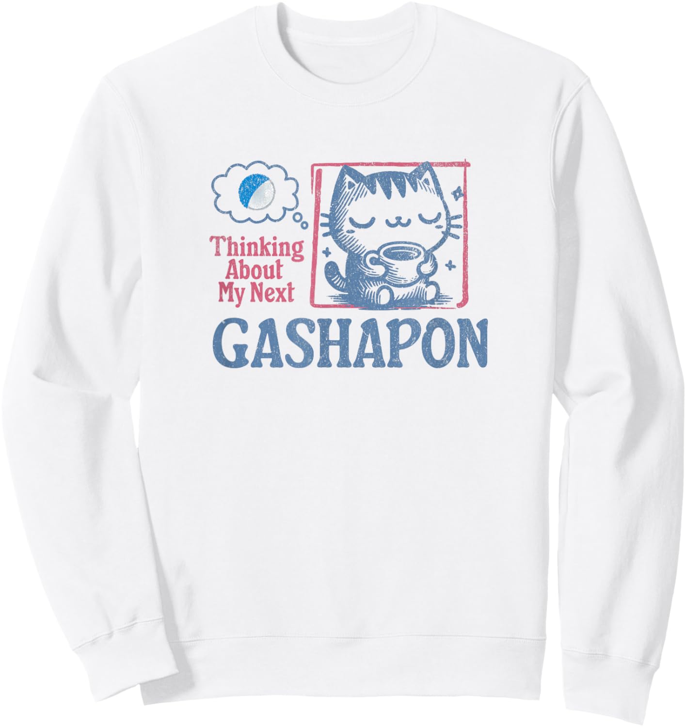 Cute Gashapon Gachapon Toy Sweatshirt - Sweatshirt | White