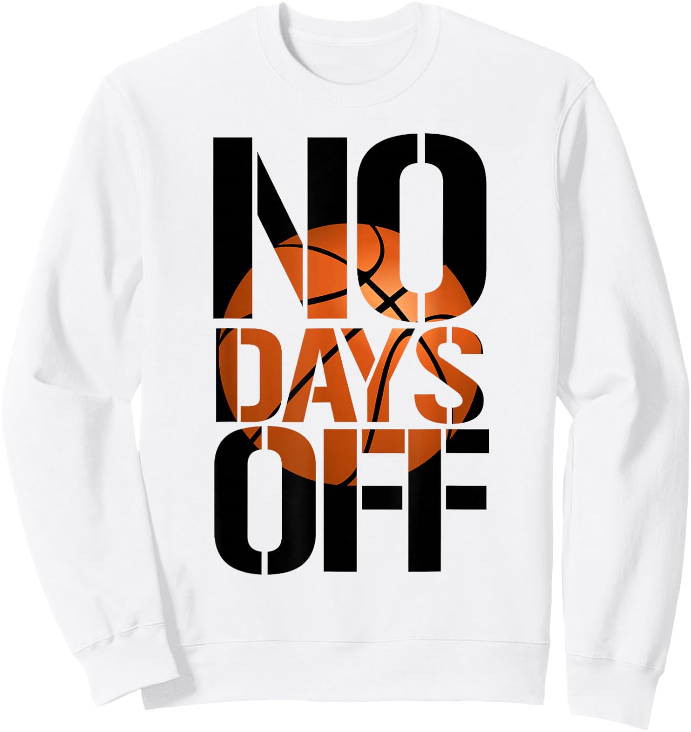 No Days Off basketball logo Sweatshirt - Sweatshirt | White