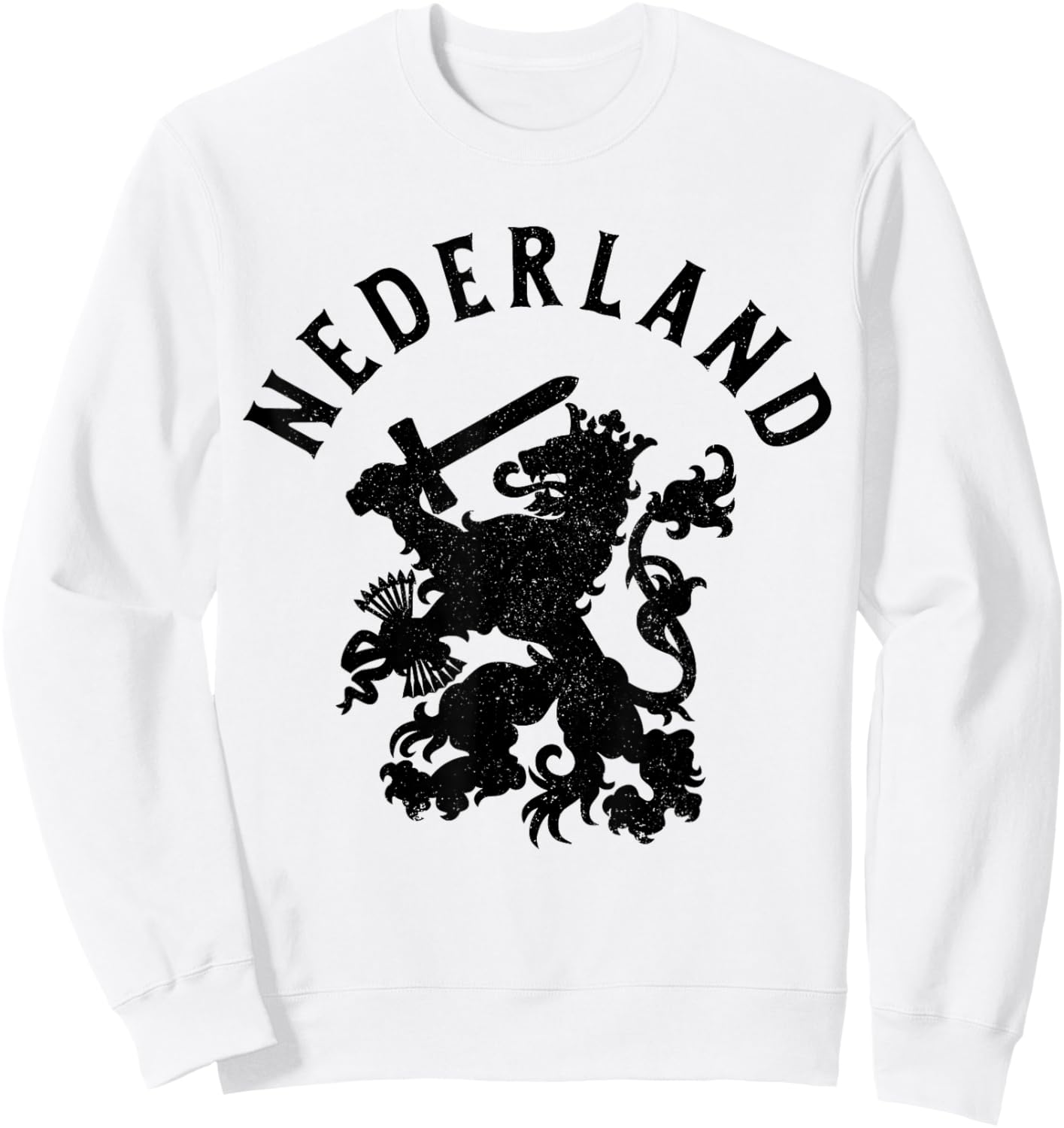 Netherlands Netherlands Lion Dutch Holland Vintage Sweatshirt - Sweatshirt | White