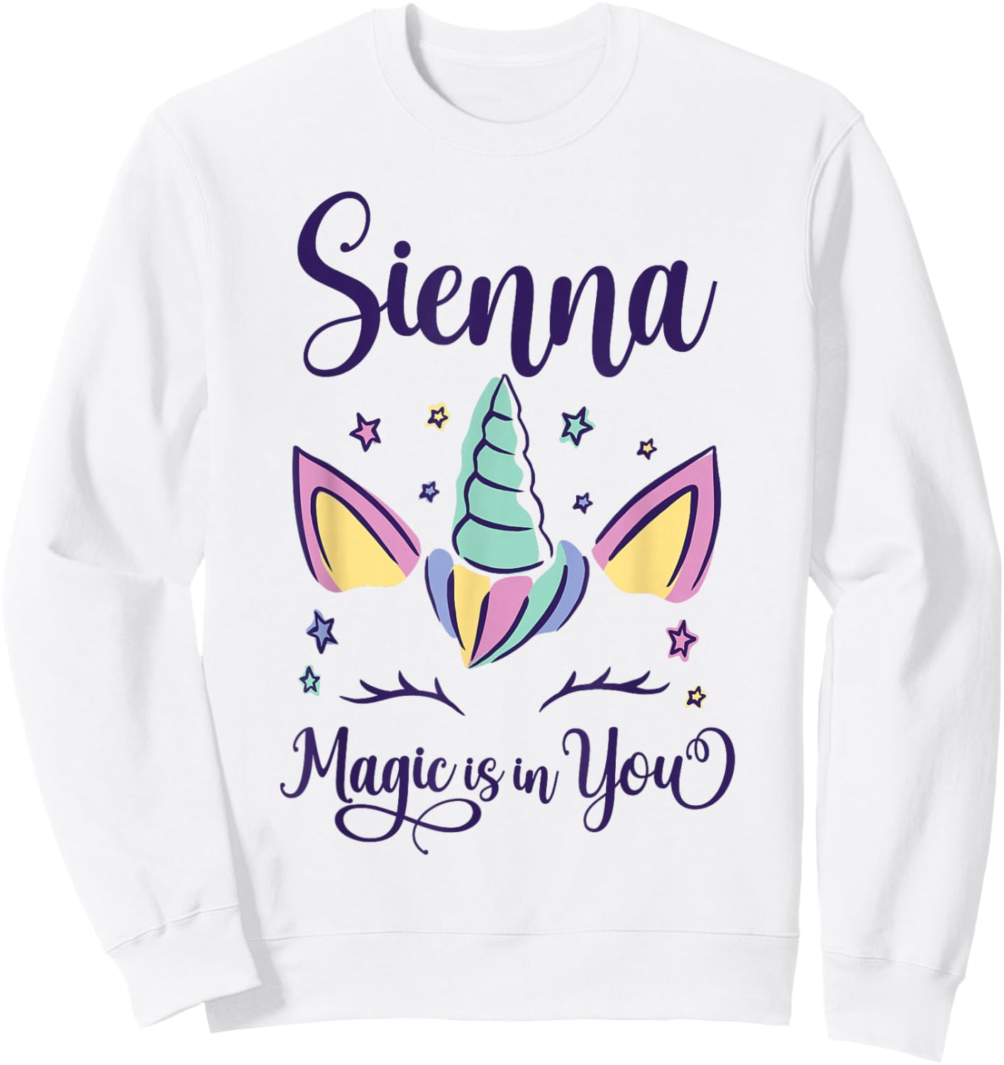 First Name Sienna Personalized I Love Sienna Sweatshirt - Sweatshirt | White