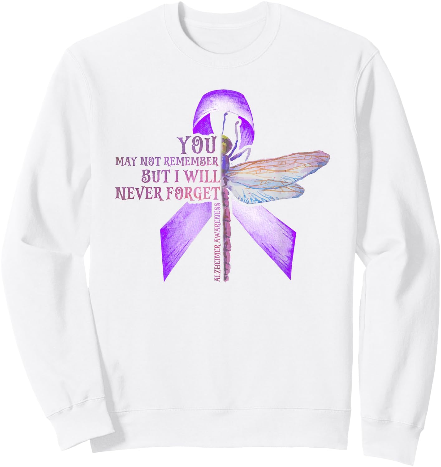 Dragonfly You May Not Remember Alzheimer Sweatshirt - Sweatshirt | White