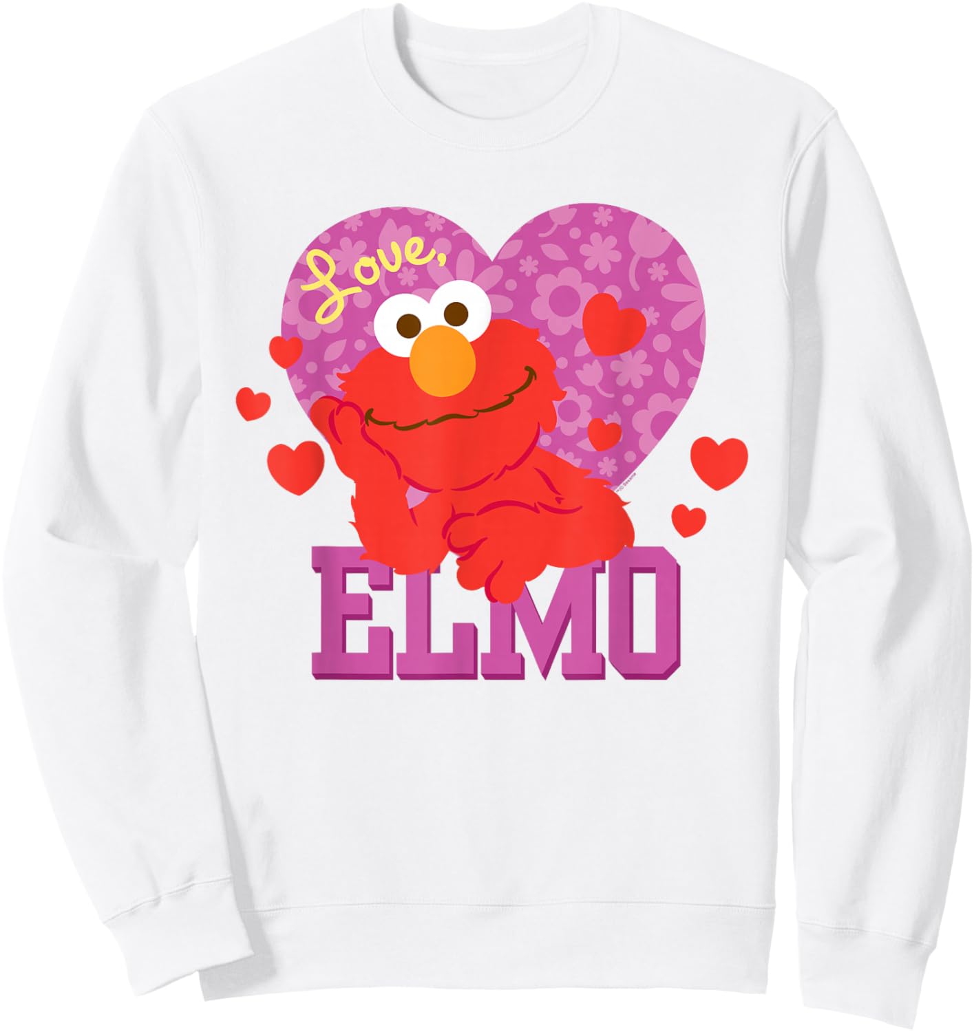 Sesame Street Valentine's Day Love, Elmo Sweatshirt - Sweatshirt | White