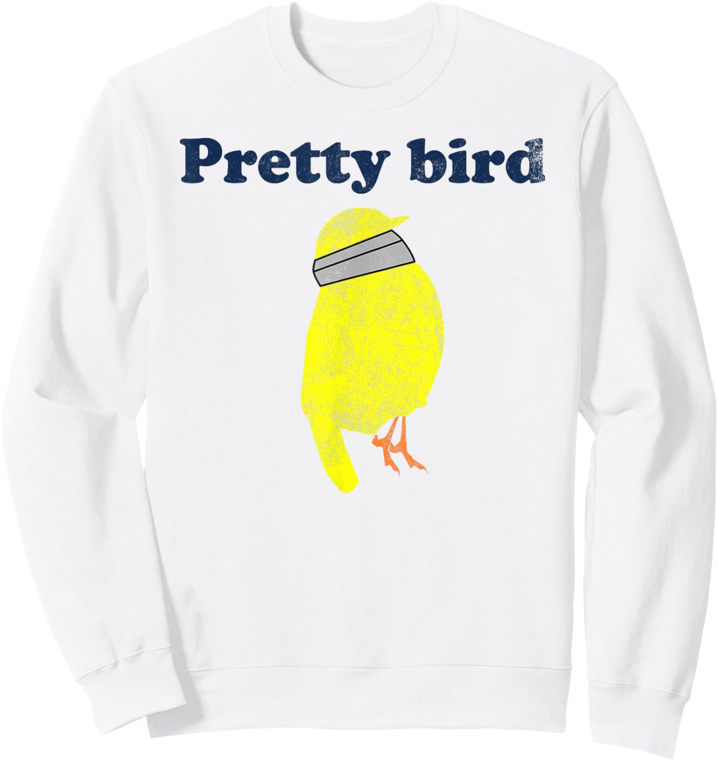 Pretty Bird Cute Dumb Funny Sweatshirt - Sweatshirt | White