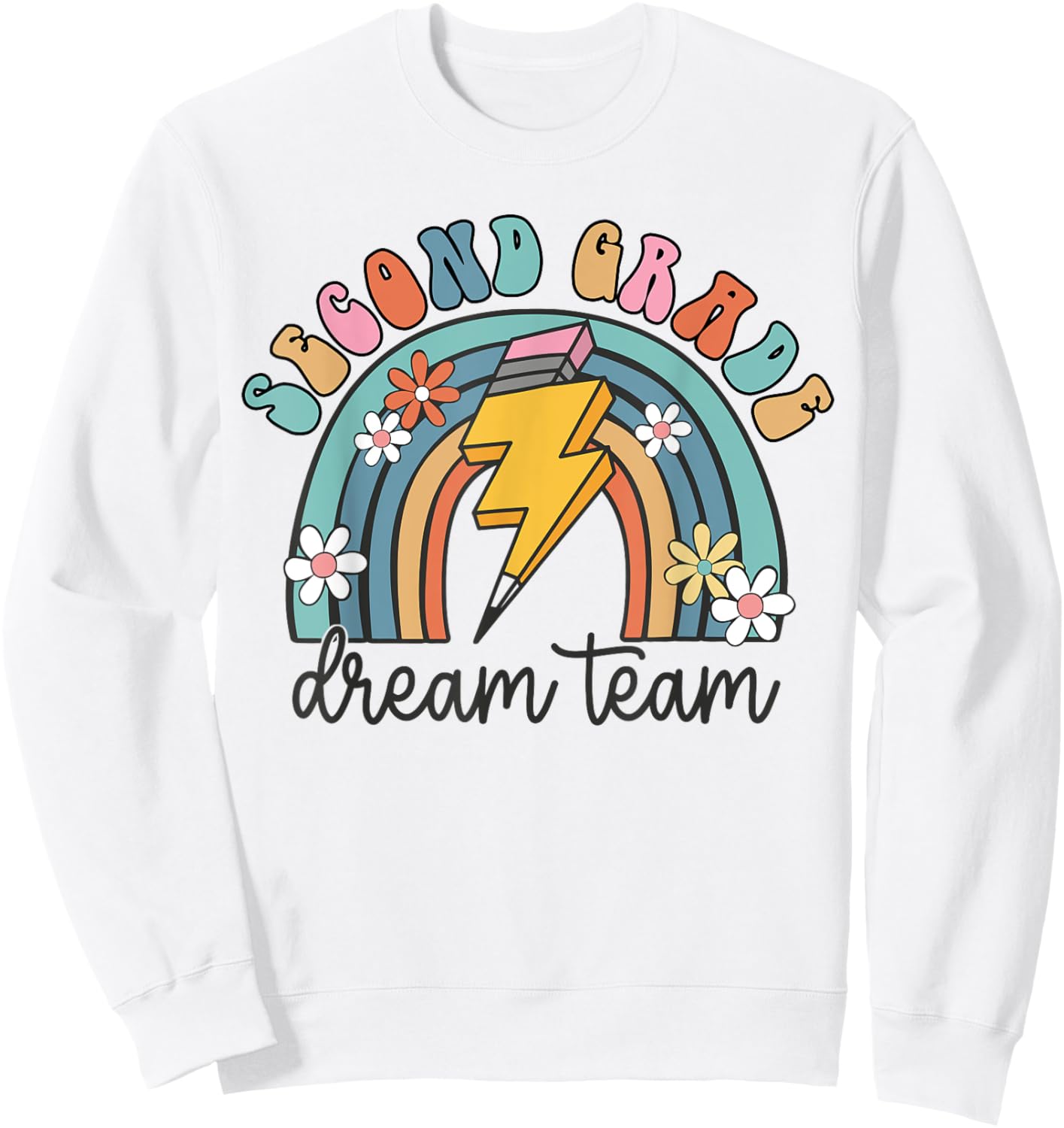 Back To School Second Grade Teacher 2nd Grade Dream Team Women Kids Sweatshirt - Sweatshirt | White