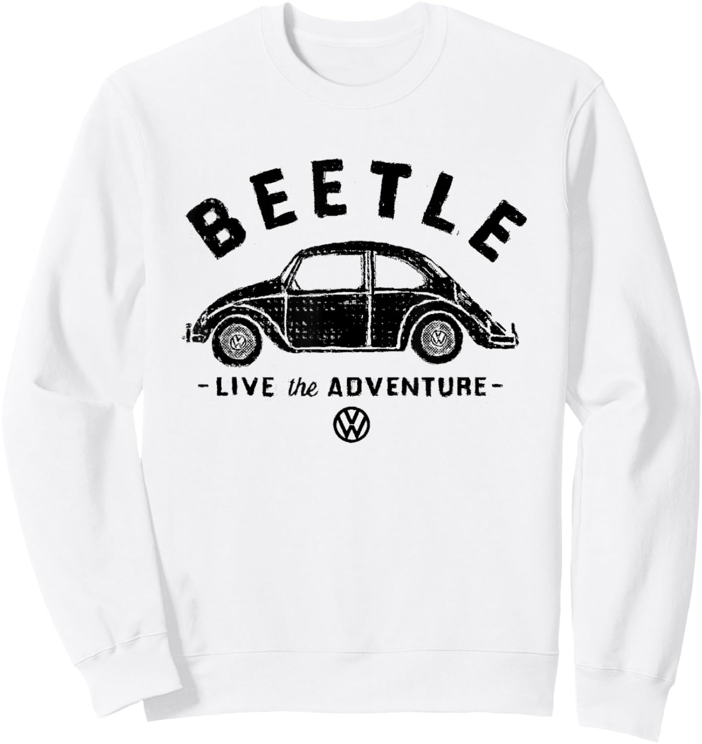 Volkswagen Beetle Black Live The Adventure Sweatshirt - Sweatshirt | White