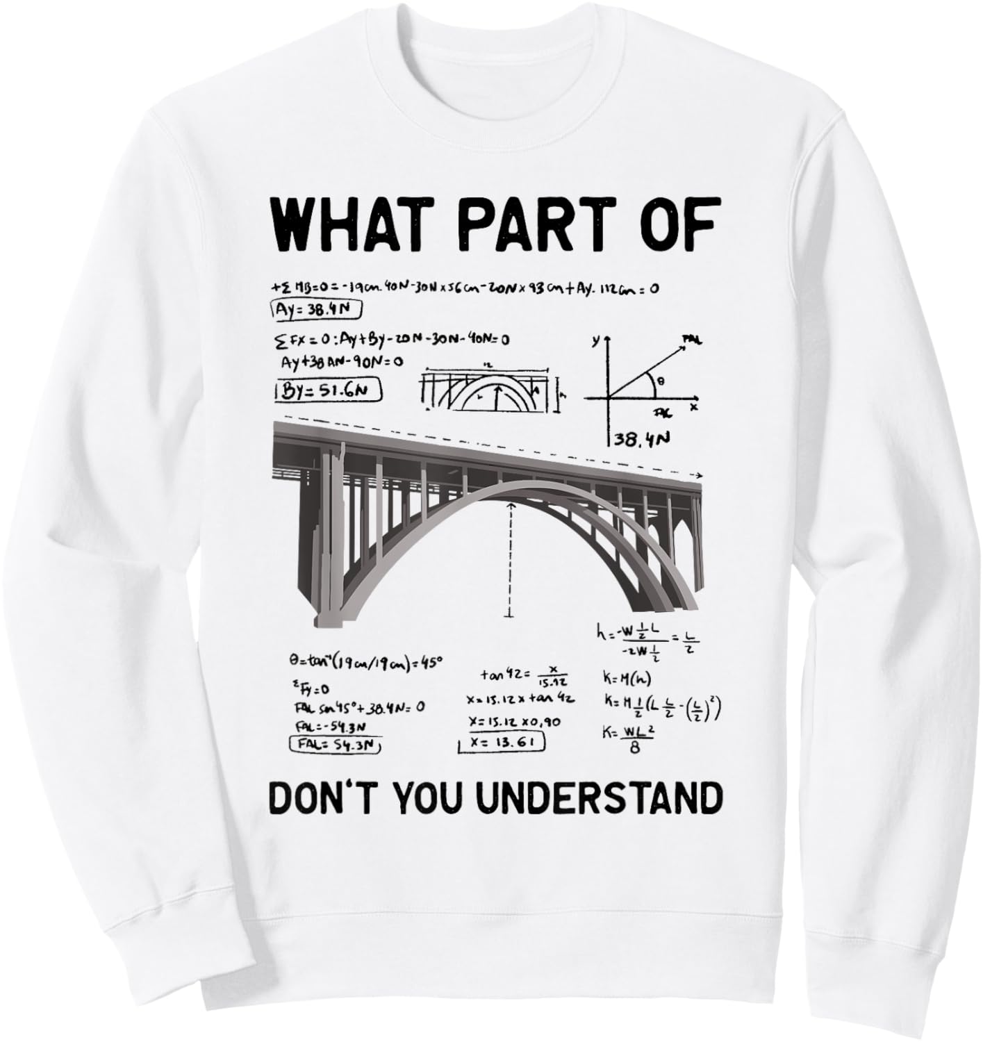 What Part Of Don't You Understand Civil Structural Engineer Sweatshirt - Sweatshirt | White