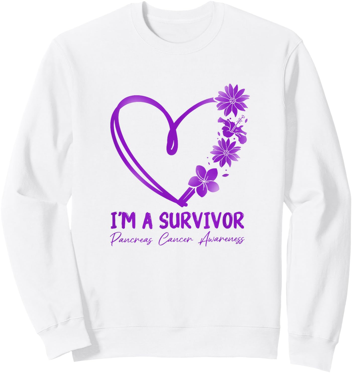 I am a Survivor. Pancreatic Cancer Awareness Sweatshirt - Sweatshirt | White