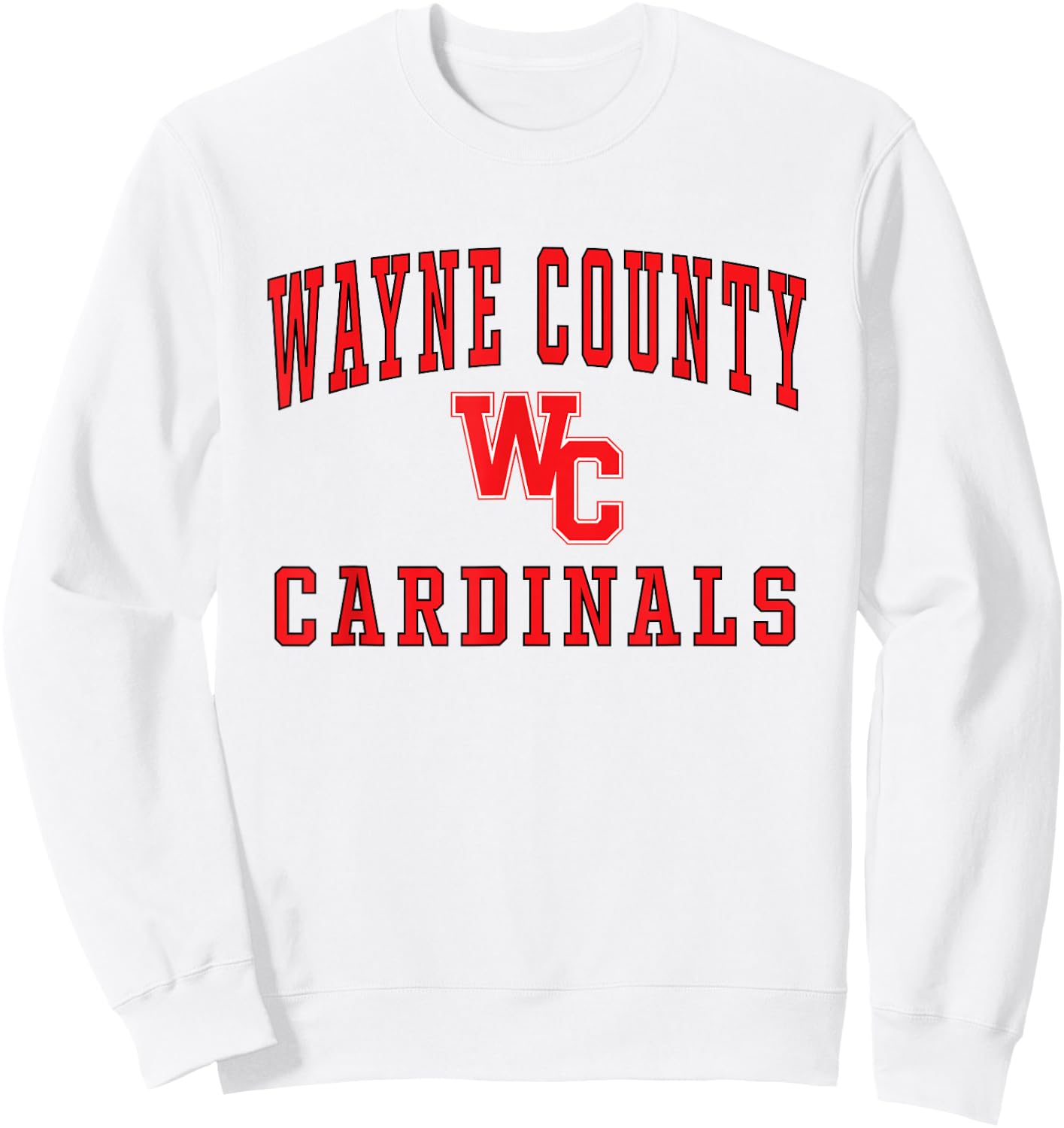 Wayne County High School Cardinals C1 Sweatshirt - Sweatshirt | White