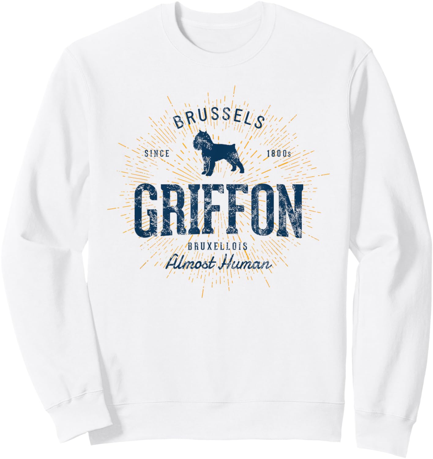 Retro Vintage Brussels Griffon Sweatshirt - Sweatshirt | White