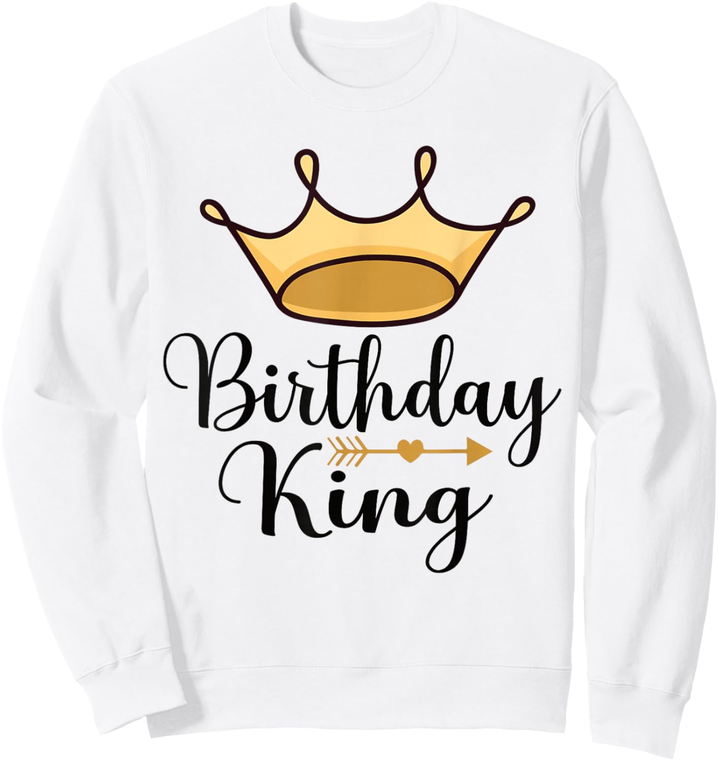 Birthday King Funny Boys Matching Boys Girls Kids 2024 Sweatshirt - Sweatshirt | White