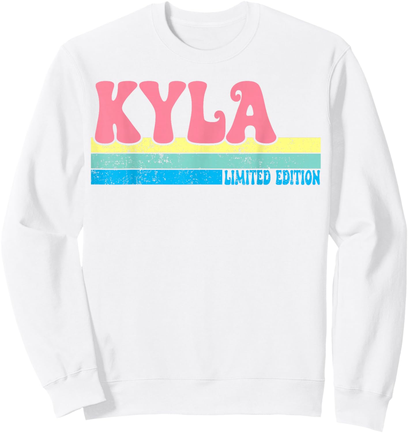 KYLA Name Personalized Cute Idea Groovy Women KYLA Sweatshirt - Sweatshirt | White