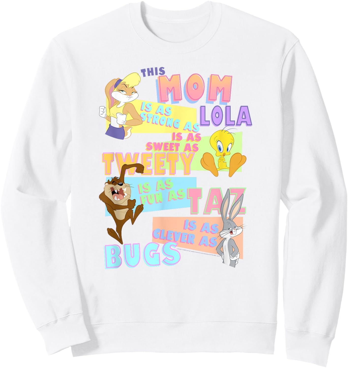 Looney Tunes Mother's Day Vintage Group Shot This Mom Is... Sweatshirt - Sweatshirt | White