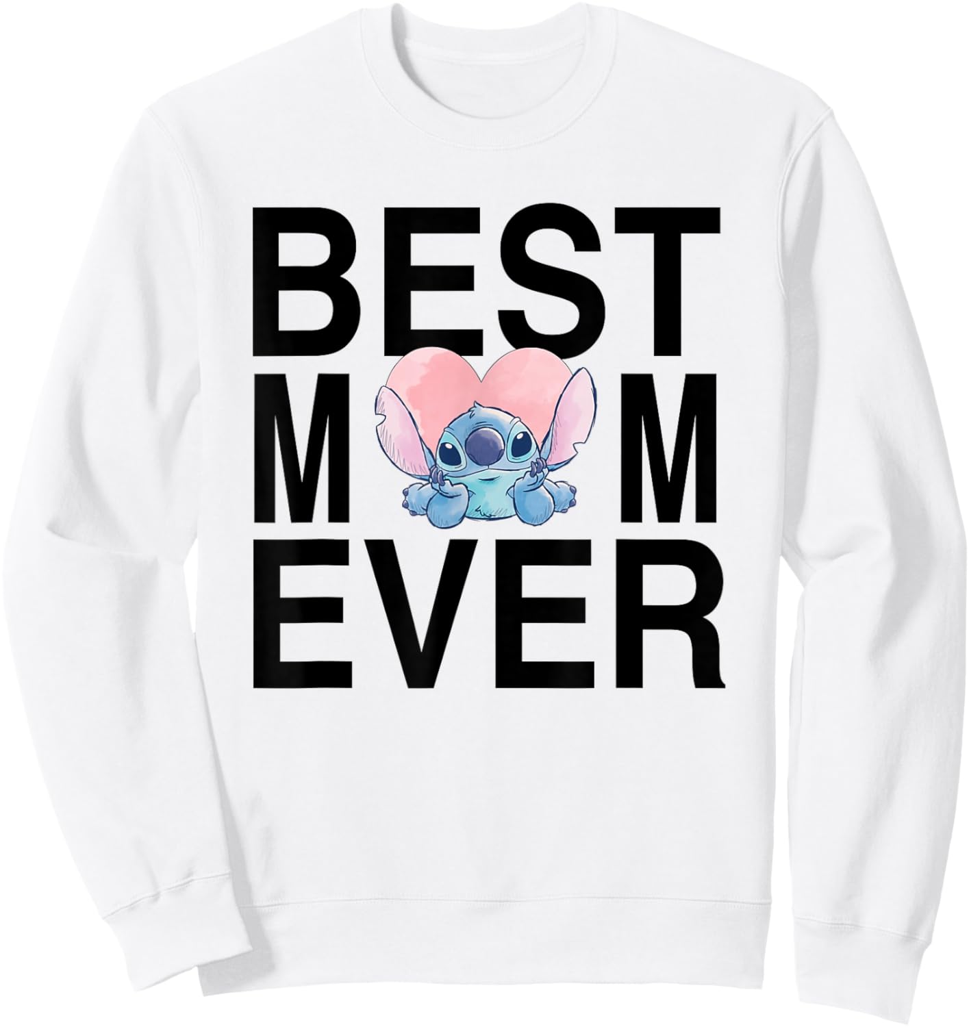 Lilo & Stitch Best Mum Ever Mother's Day , white, S Sweatshirt - Sweatshirt | White