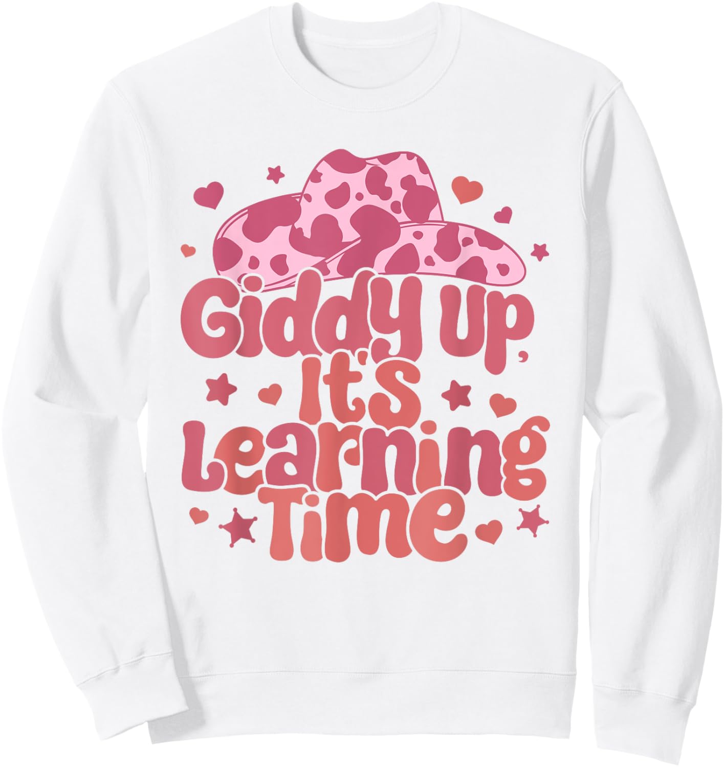 Western Teacher Texas Retro Kindergarten Pre K Pre School Sweatshirt - Sweatshirt | White