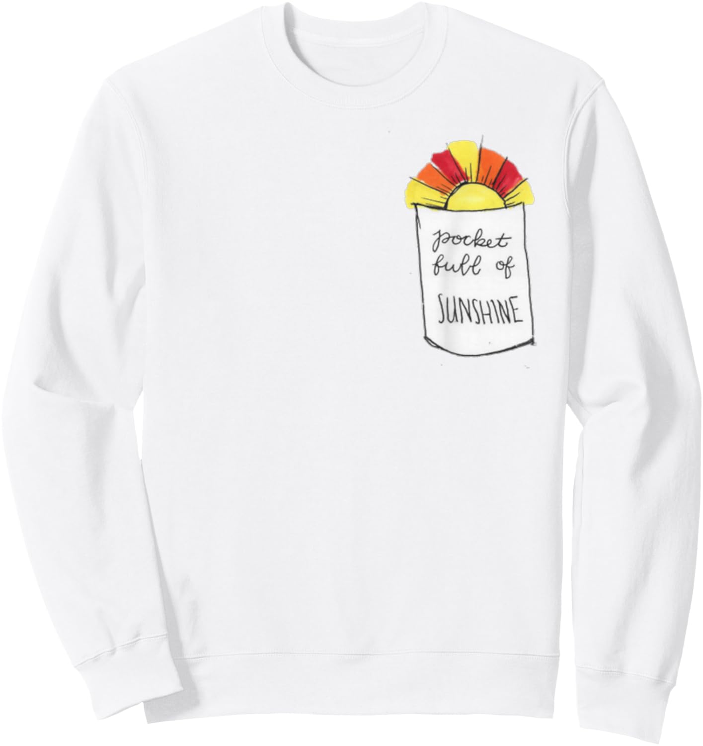 Pocket Full of Sunshine Sweatshirt - Sweatshirt | White