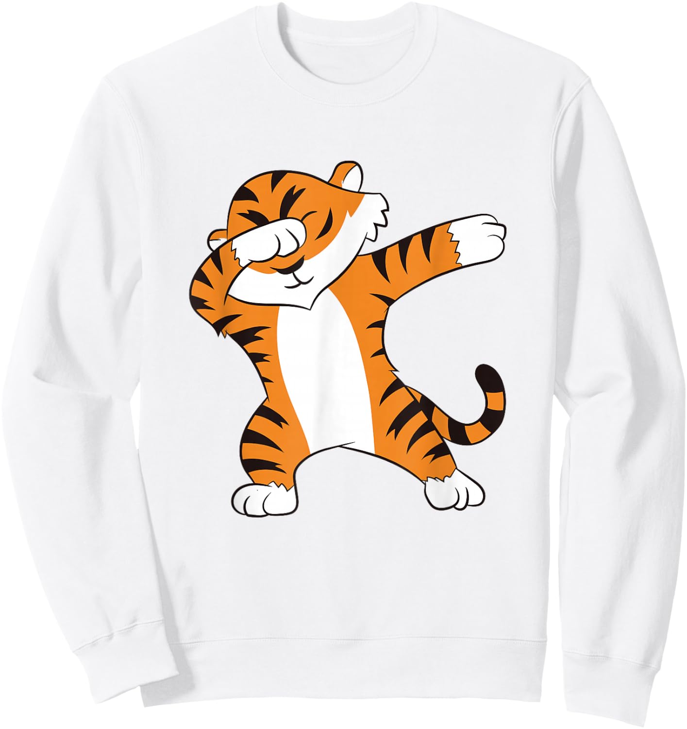 Tiger Dabbing Tiger Fan Tiger lover Dabbing Tiger Dab Sweatshirt - Sweatshirt | White