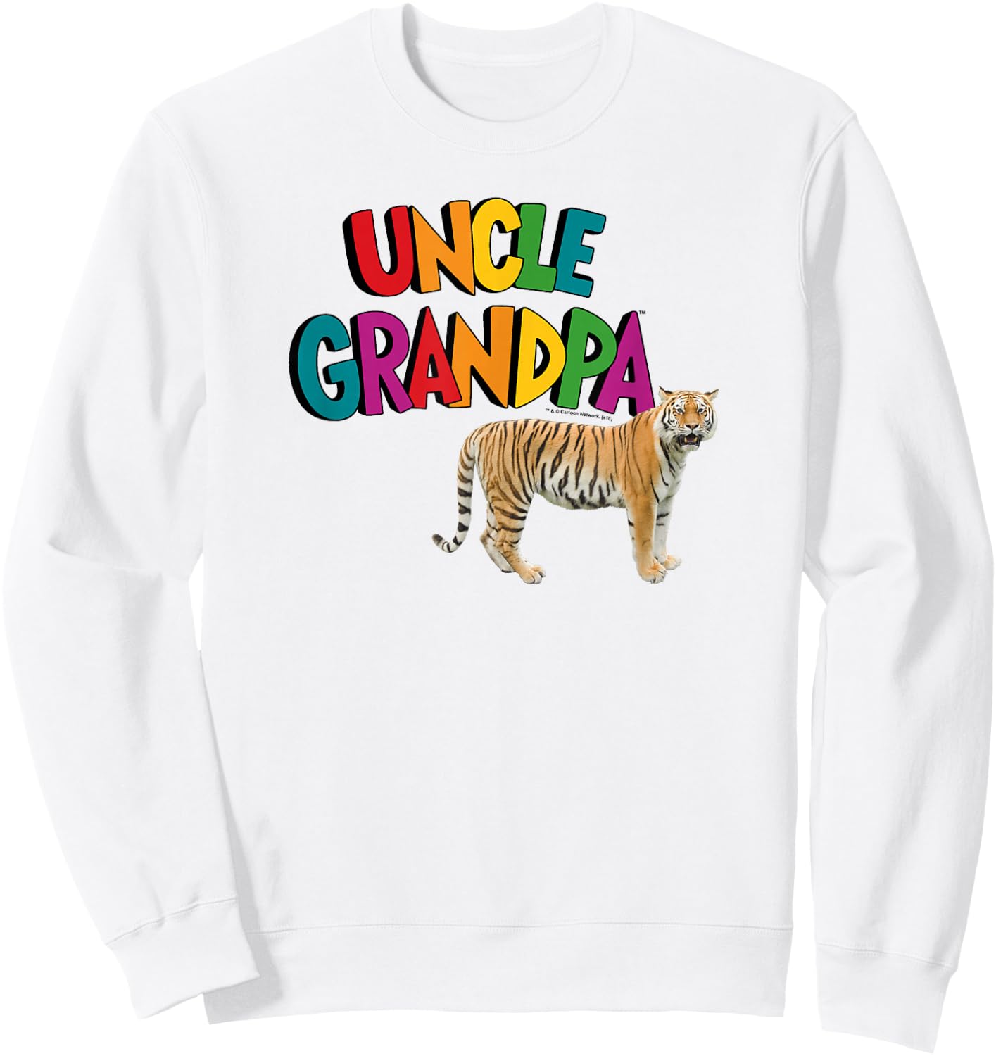 Cartoon Network Uncle Grandpa Tiger Logo Sweatshirt - Sweatshirt | White