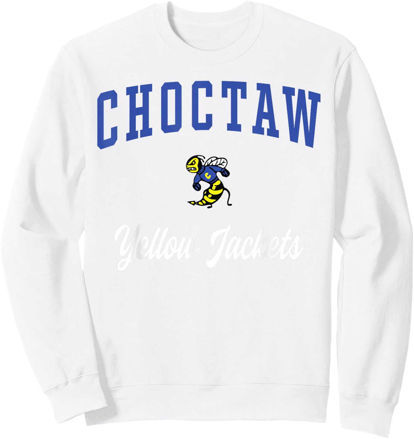 Choctaw High School Yellow Jackets Sweatshirt - Sweatshirt | White