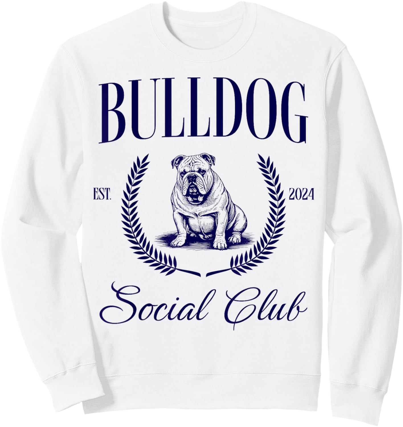 Bulldog Social Club Women Dog Mom Sweatshirt - Sweatshirt | White