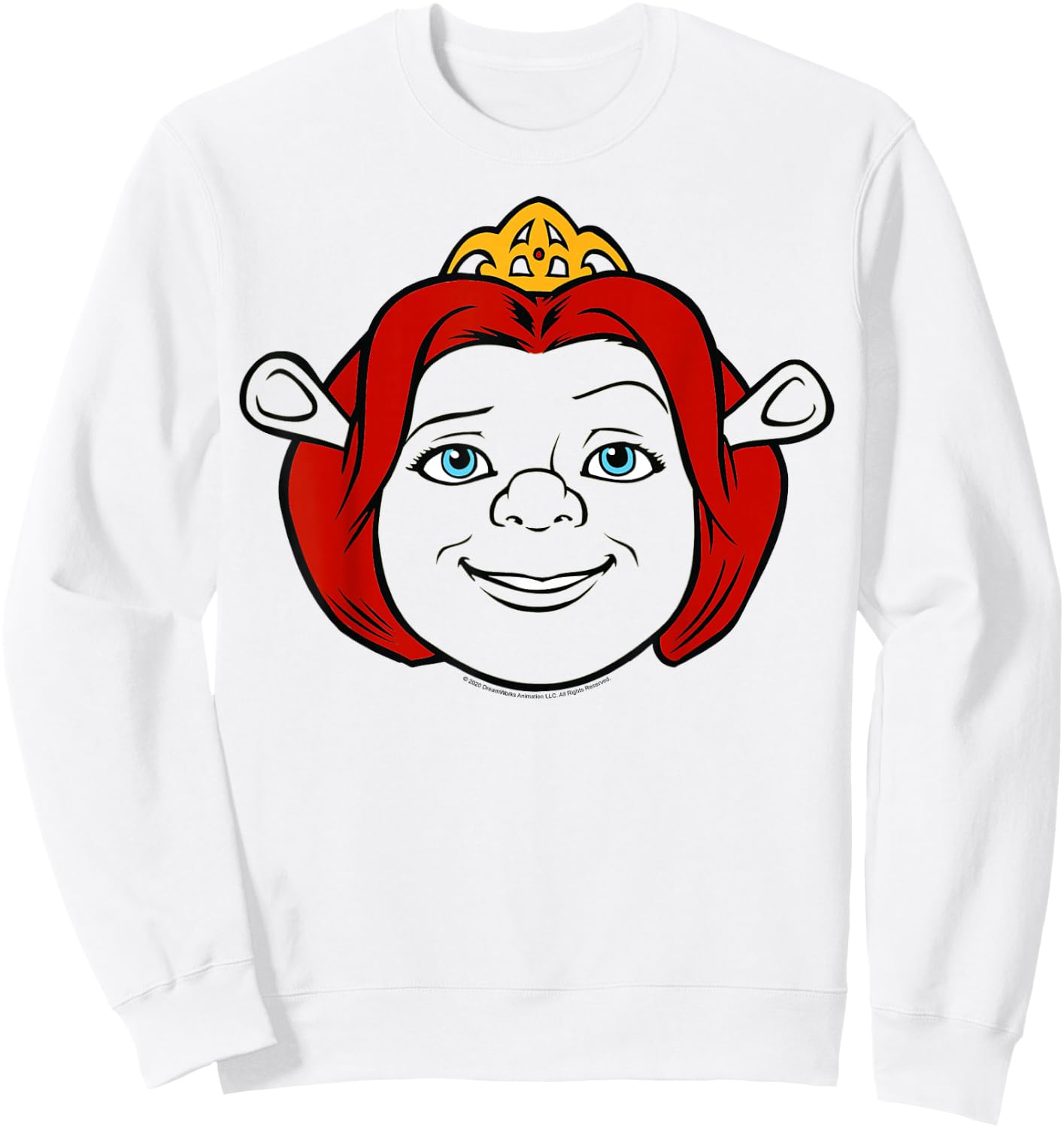 Shrek Fiona Big Face Outline Sweatshirt - Sweatshirt | White