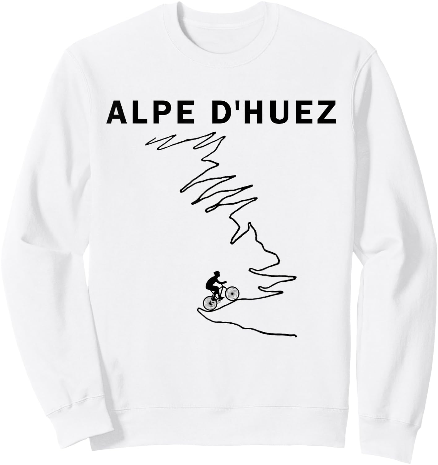 Alpe D'Huez Cycling Gift - France Road Cycling Sweatshirt - Sweatshirt | White