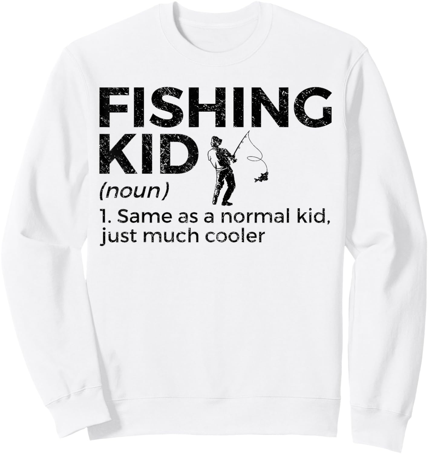 Funny Fishing Kid Definition Sweatshirt - Sweatshirt | White