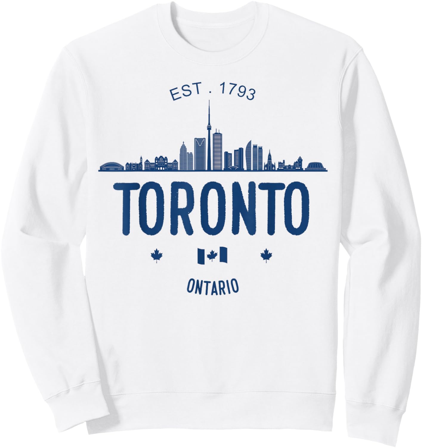 Skyline Toronto Canada Sweatshirt - Sweatshirt | White