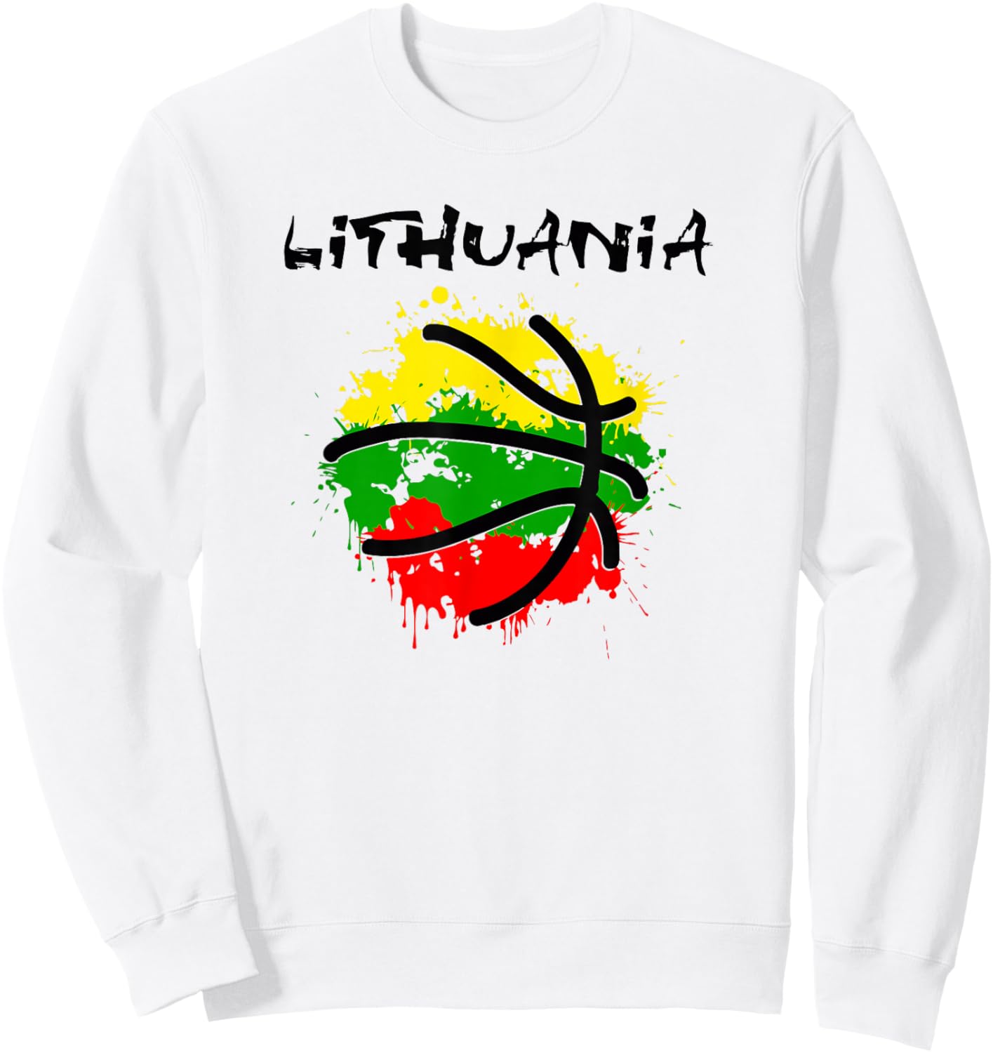 Lithuania Basketball - Win for Lietuva by Lithuania Strong Sweatshirt - Sweatshirt | White