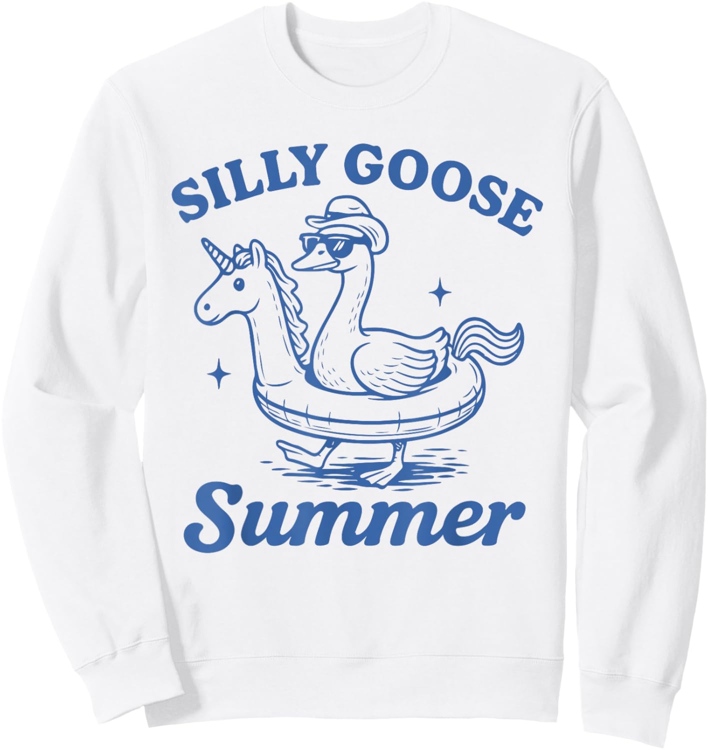 Summer Vacation Holiday Beach Silly Goose Sweatshirt - Sweatshirt | White