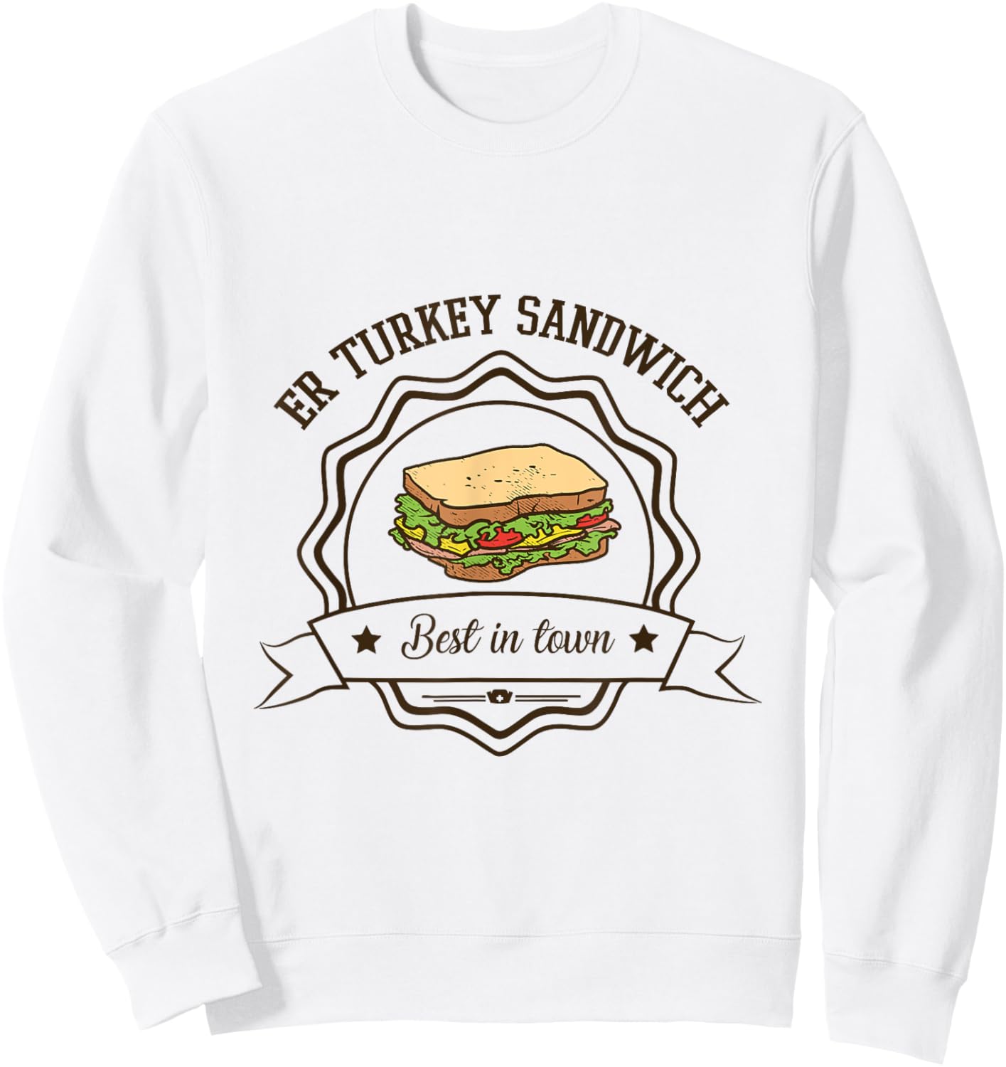 Funny Emergency Room ER Turkey Sandwich Emergency Nurse Sweatshirt - Sweatshirt | White
