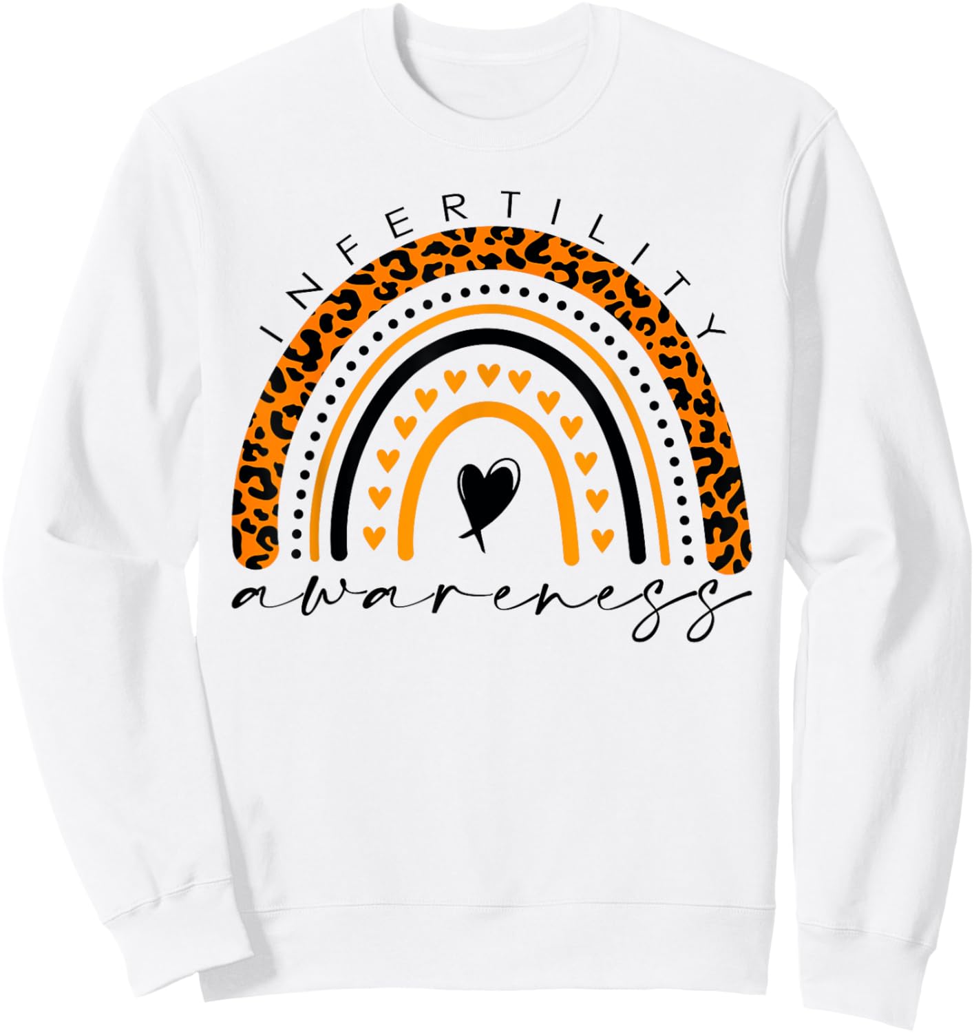 In April We Wear Orange Infertility Awareness Week Sweatshirt - Sweatshirt | White