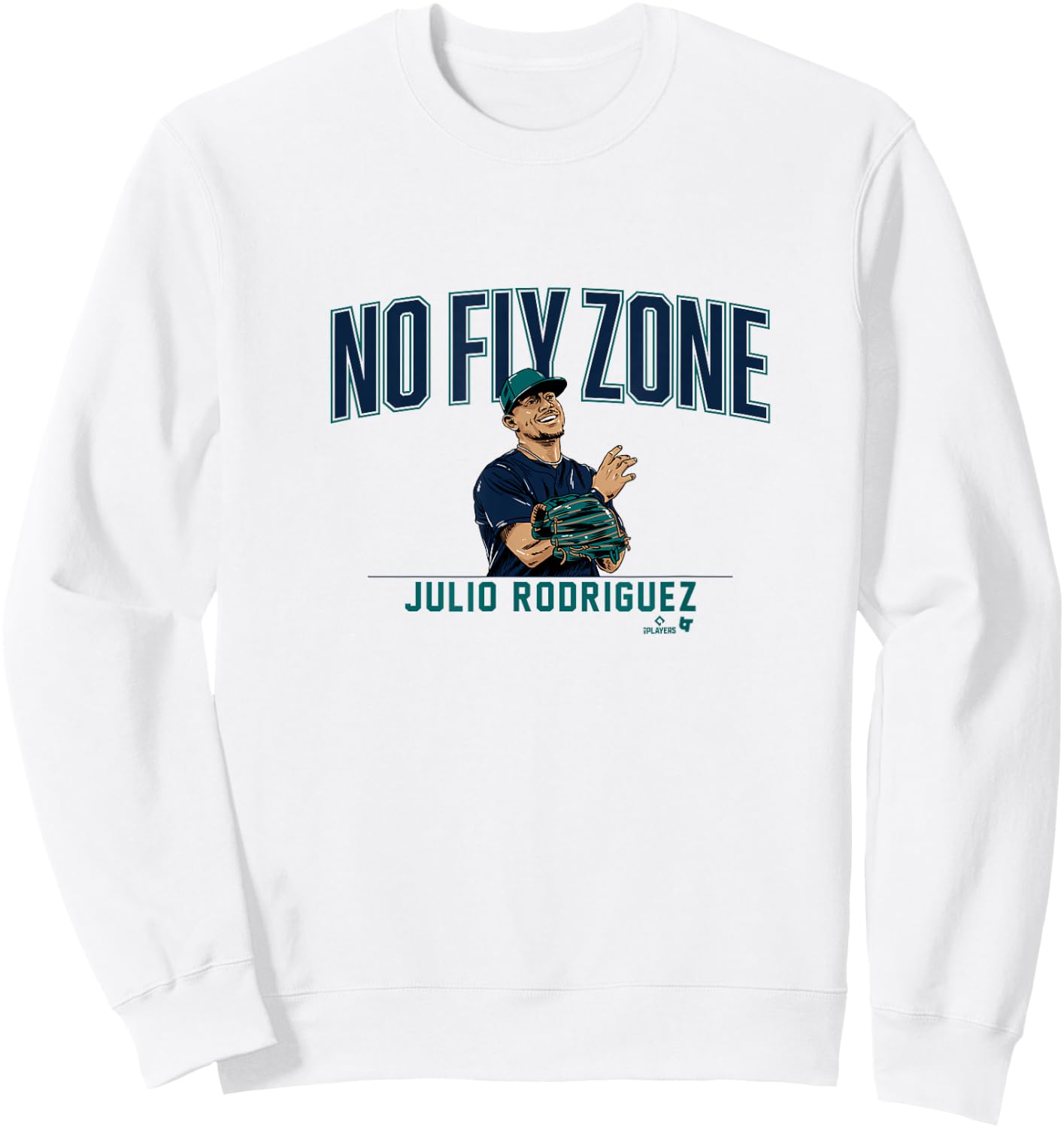 Julio Rodriguez - No Fly Zone - Seattle Baseball Sweatshirt - Sweatshirt | White