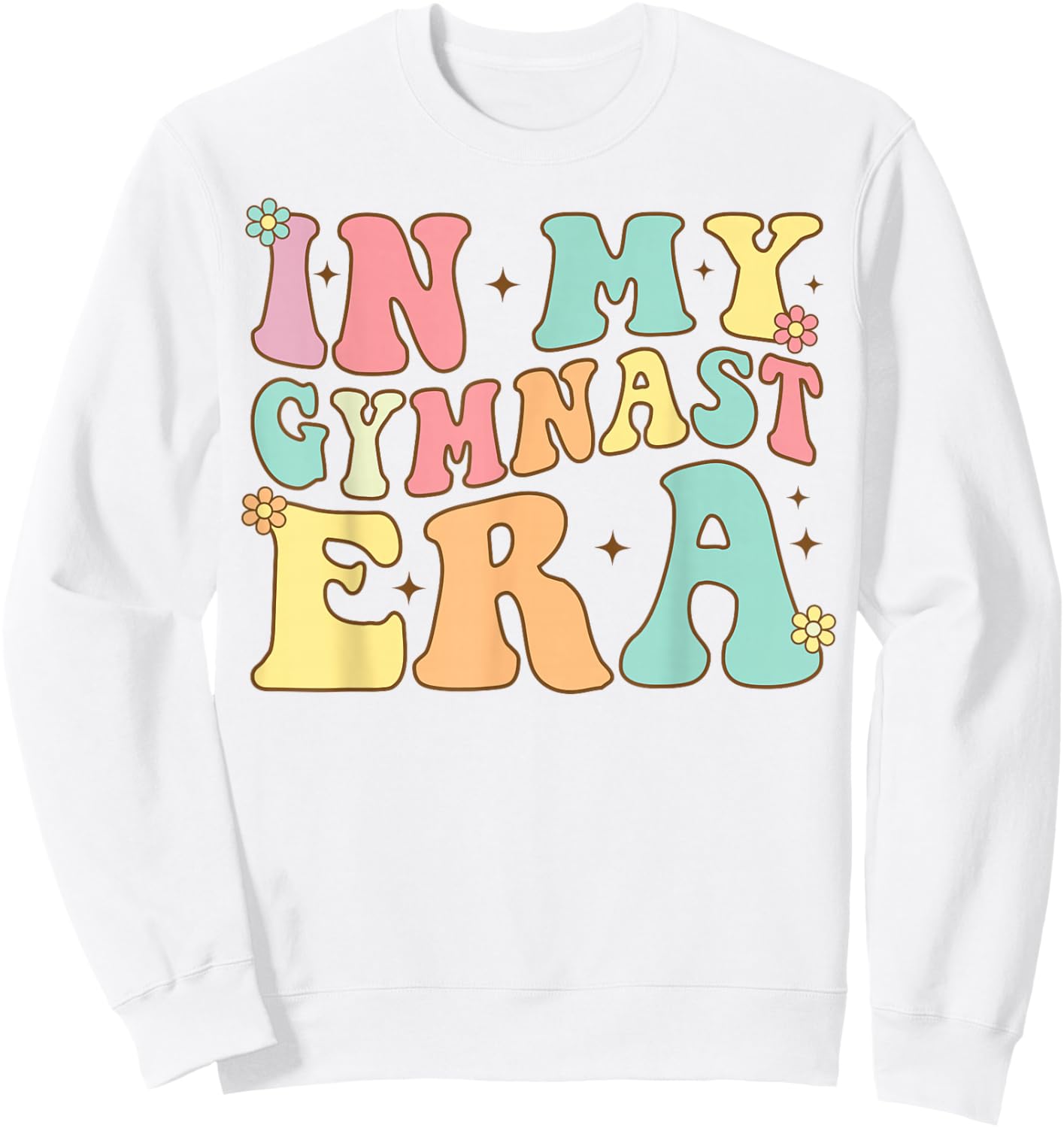 Groovy In My Gymnast Era Gymnast Gymnastic Sweatshirt - Sweatshirt | White