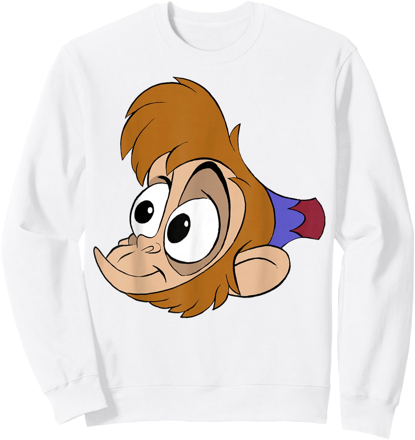 Disney Aladdin Abu Large Face Sweatshirt - Sweatshirt | White