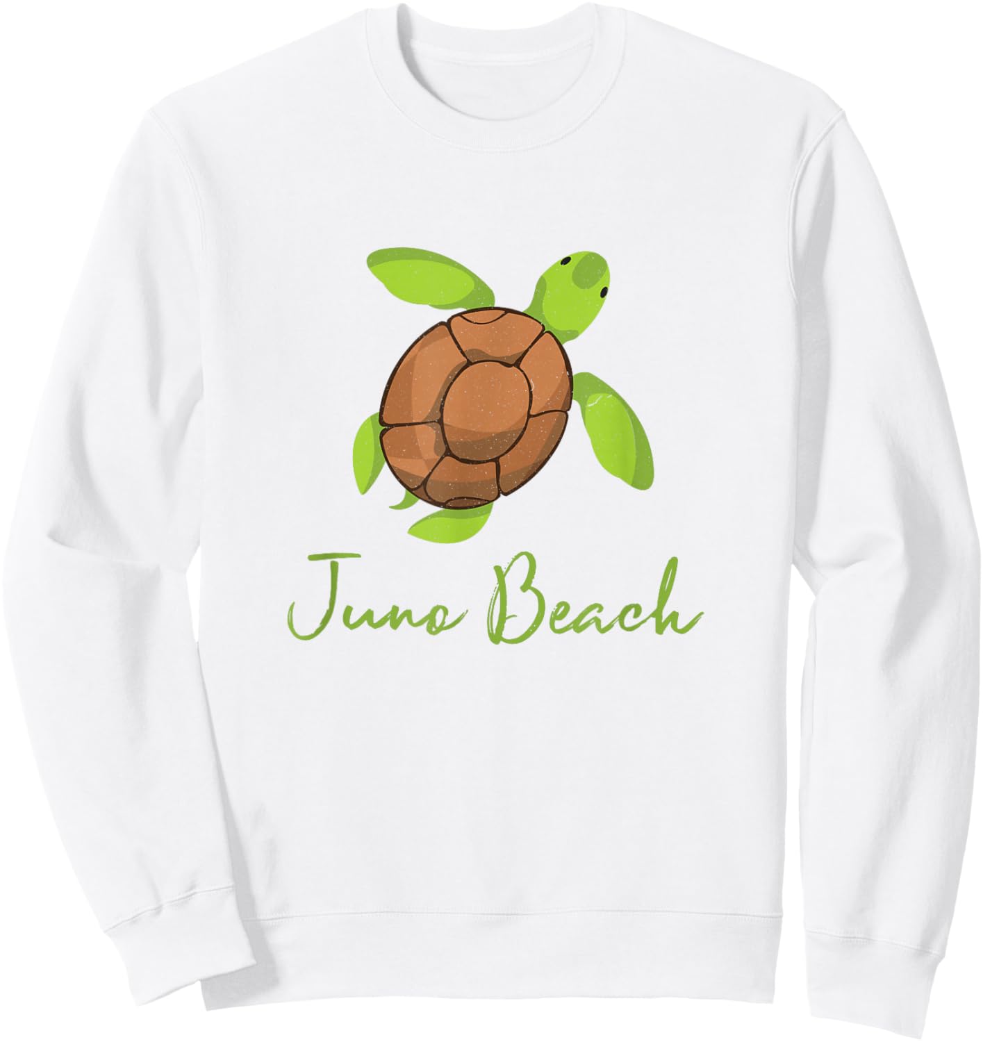 Juno Beach Florida Coastal Wildlife Loggerhead Turtle Sweatshirt - Sweatshirt | White
