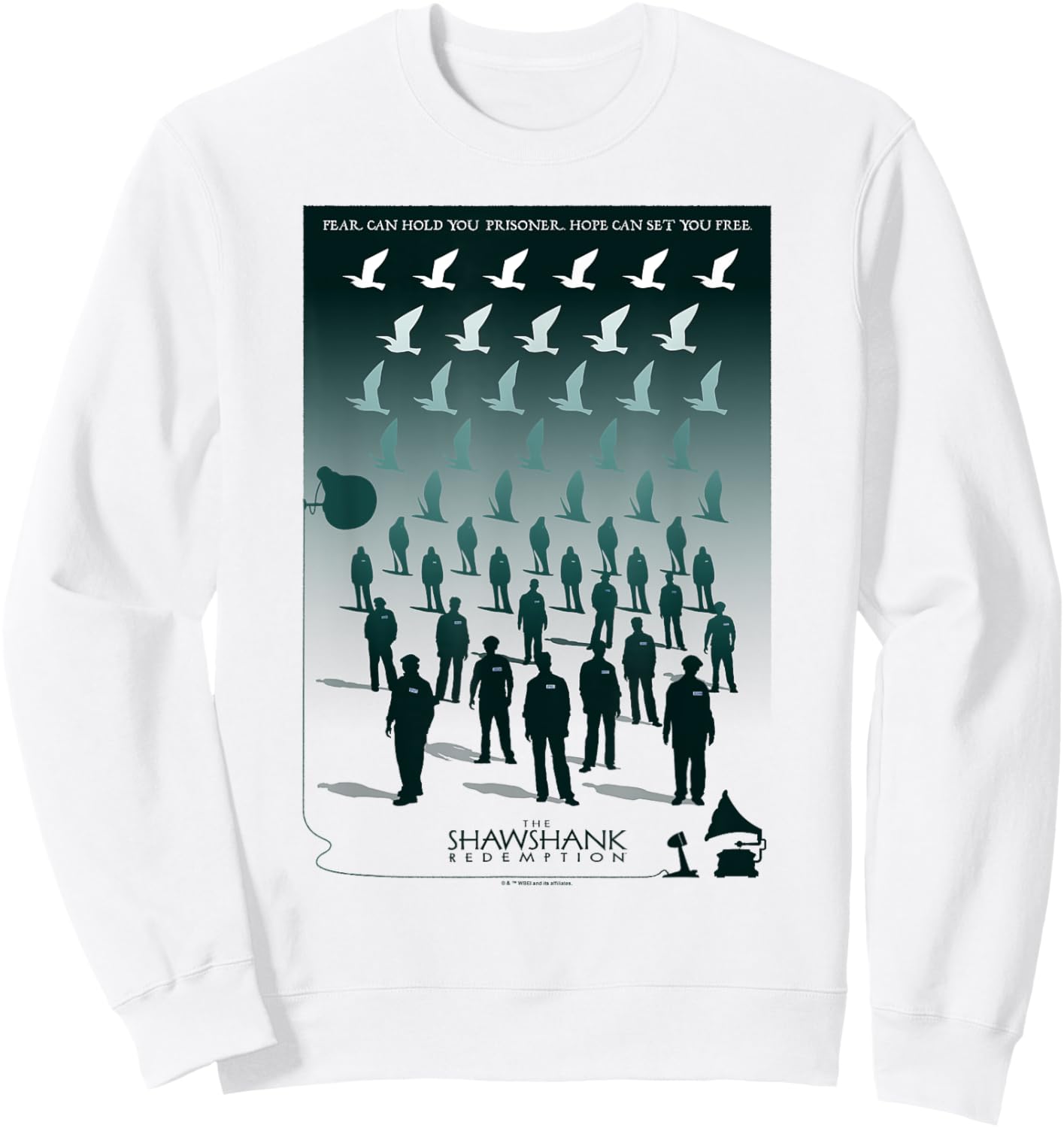 WB100 The Shawshank Redemption Free As A Bird Vintage Sweatshirt - Sweatshirt | White