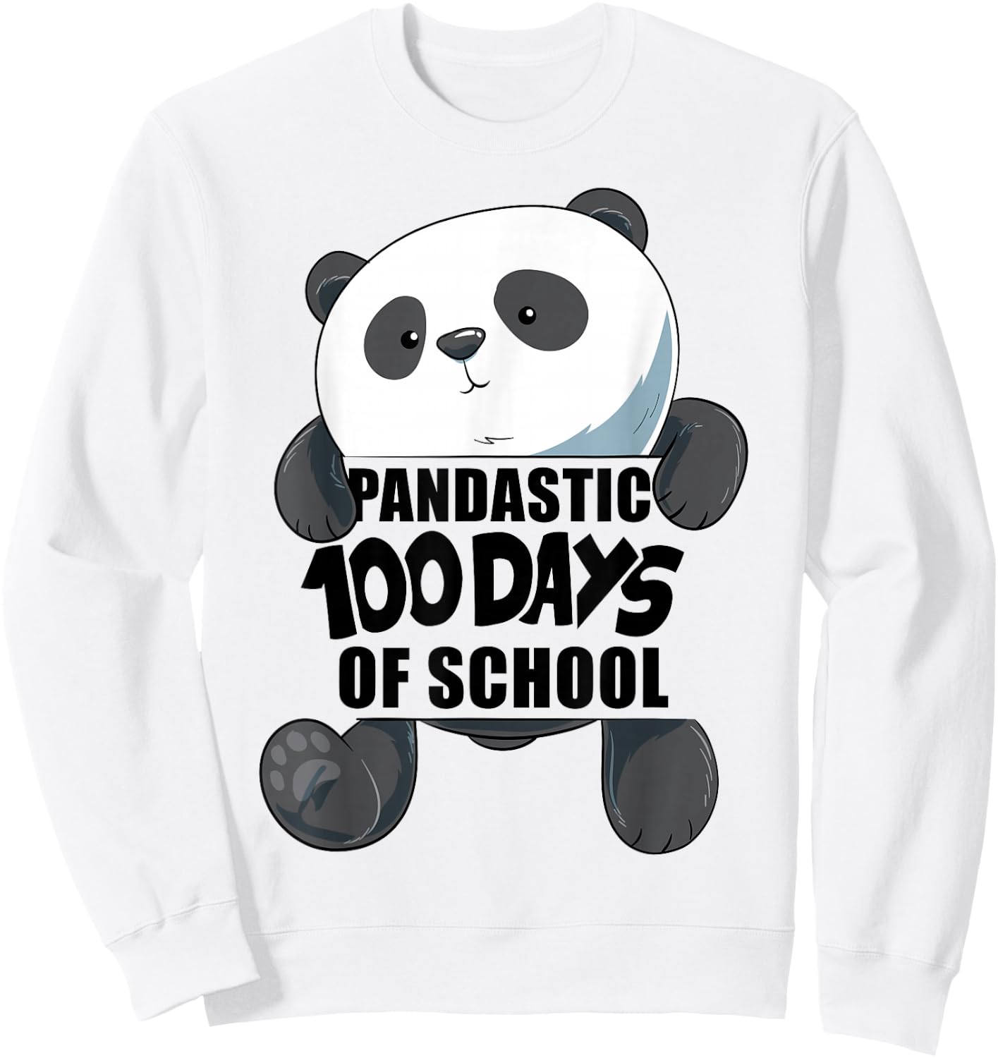 Cute panda 100 days at school Sweatshirt - Sweatshirt | White