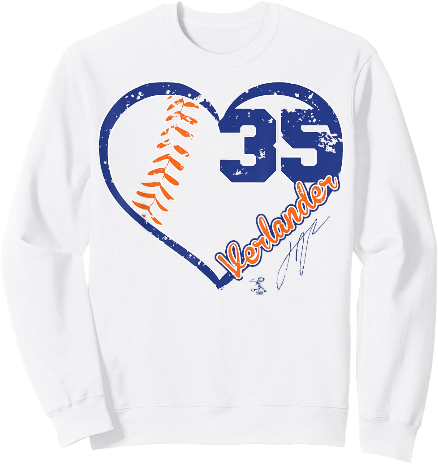 Justin Verlander Heart Team - Apparel Sweatshirt - Sweatshirt | White