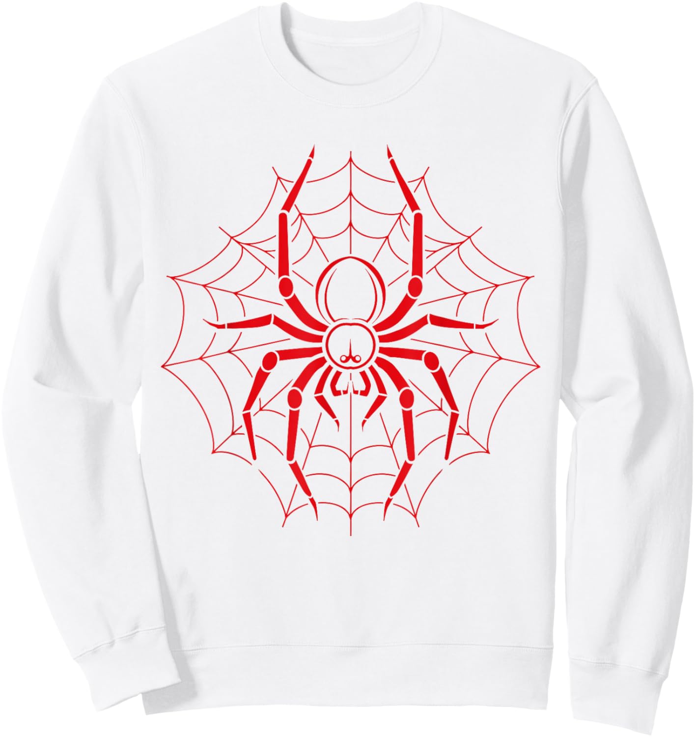 Big halloween Spiders insect minimalist simple Spider Sweatshirt - Sweatshirt | White
