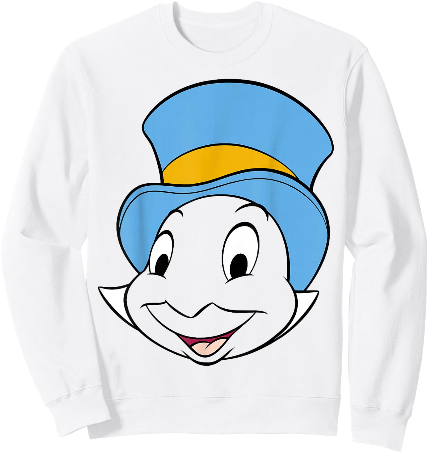 Disney Pinocchio Jiminy Cricket Big Face Sweatshirt - Sweatshirt | White