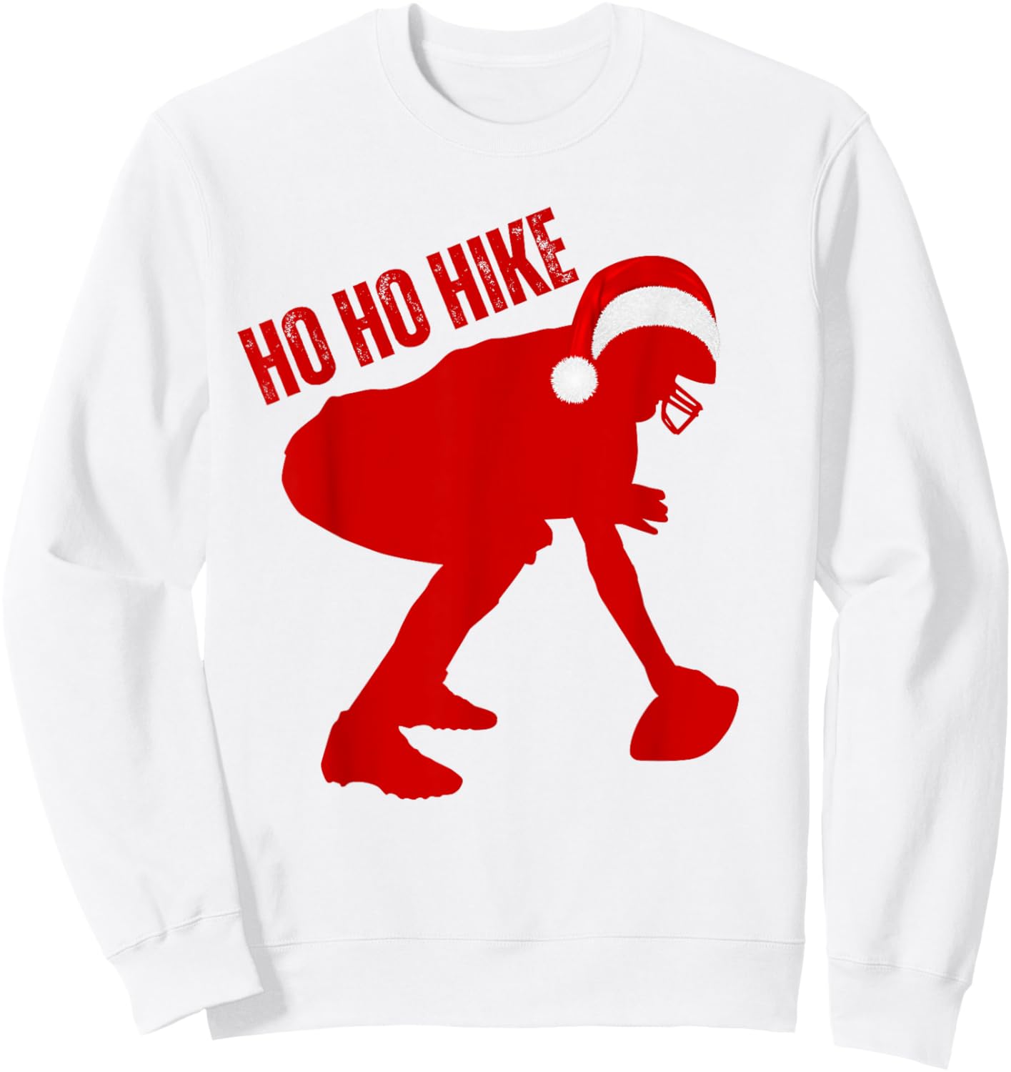 Christmas Football Center HO-HO-HIKE Sweatshirt - Sweatshirt | White