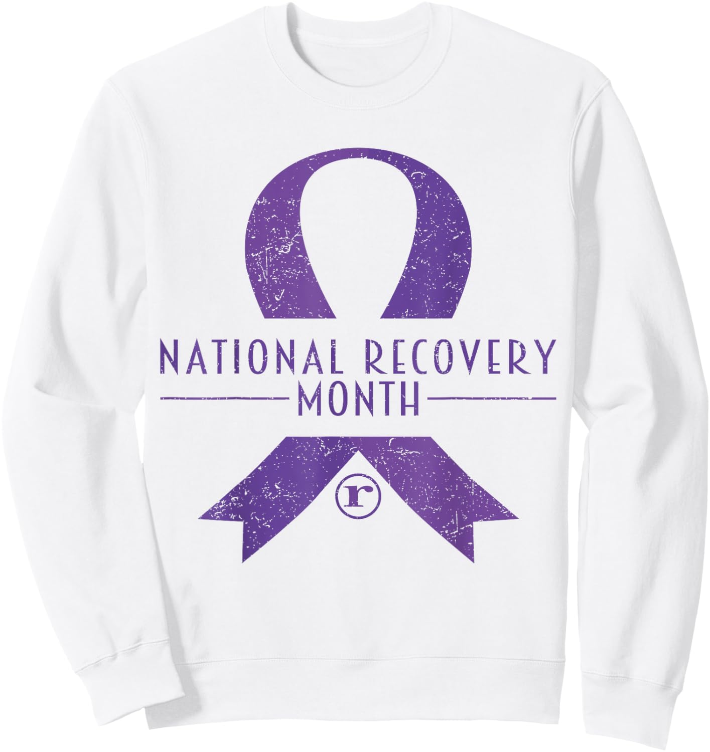 National Recovery month Warrior Addiction Recovery Awareness Sweatshirt - Sweatshirt | White