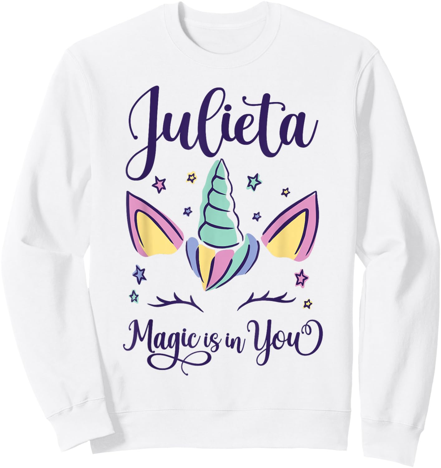 First Name Julieta Personalized I Love Julieta Sweatshirt - Sweatshirt | White
