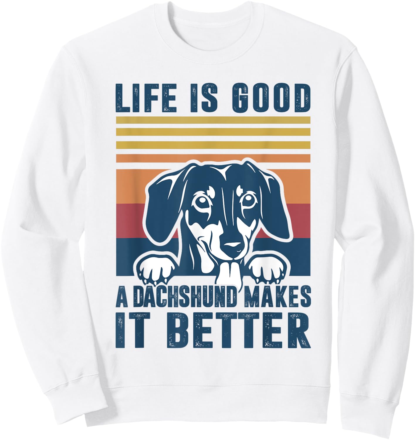 Dachshund Gifts Women Dachshund Dog Mom Dad Sweatshirt - Sweatshirt | White