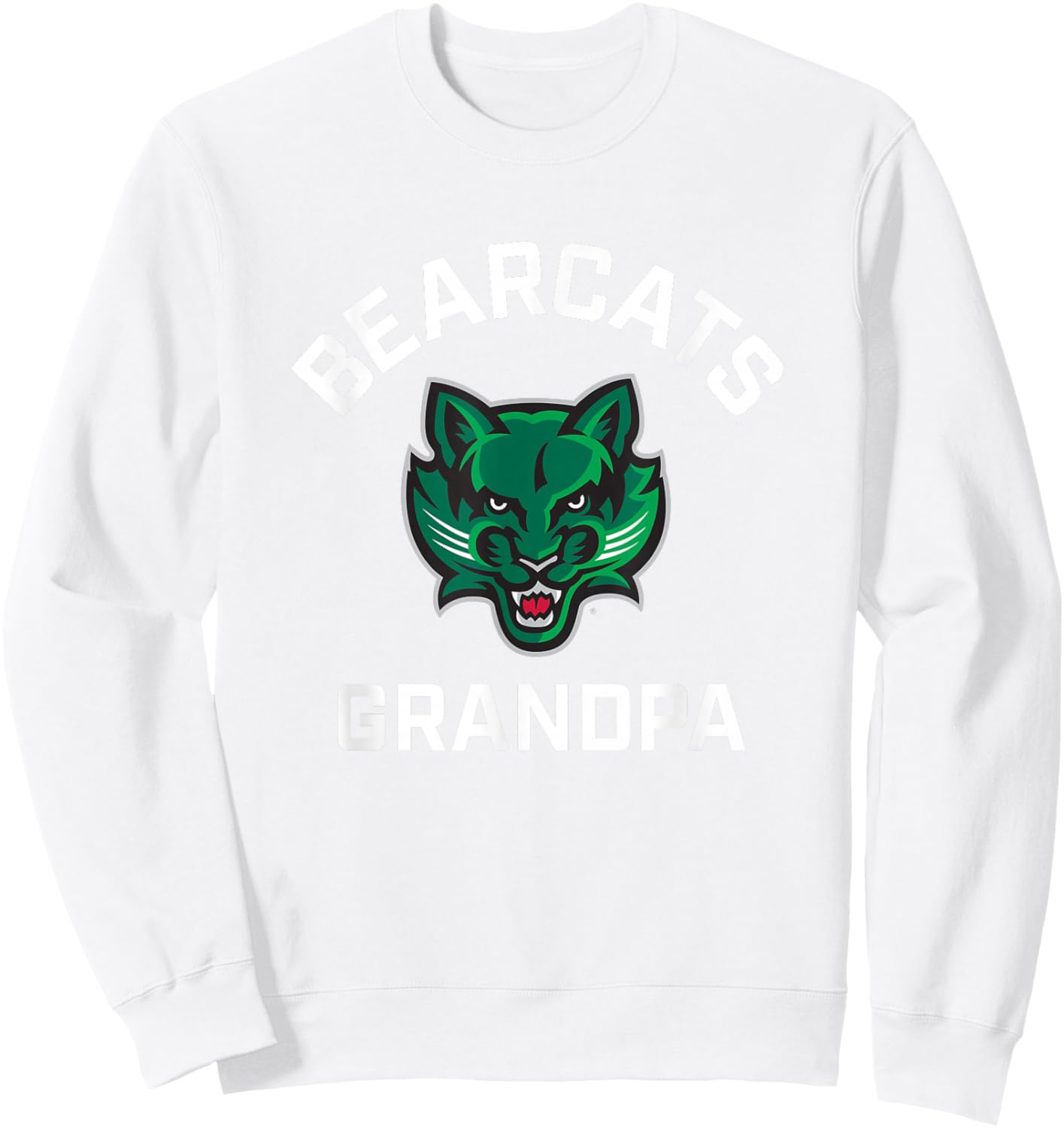 Binghamton University Bearcats Arched Grandpa Sweatshirt - Sweatshirt | White