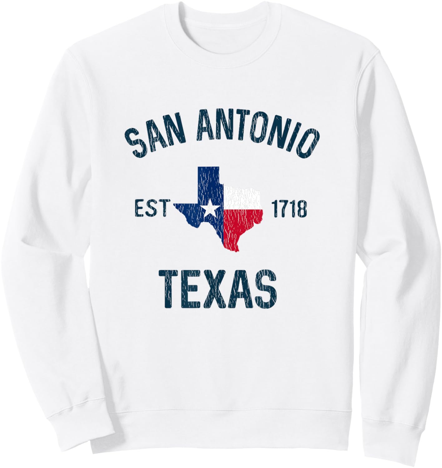San Antonio Texas Gifts Souvenirs EST 1718 San Antonio TX Sweatshirt - Sweatshirt | White