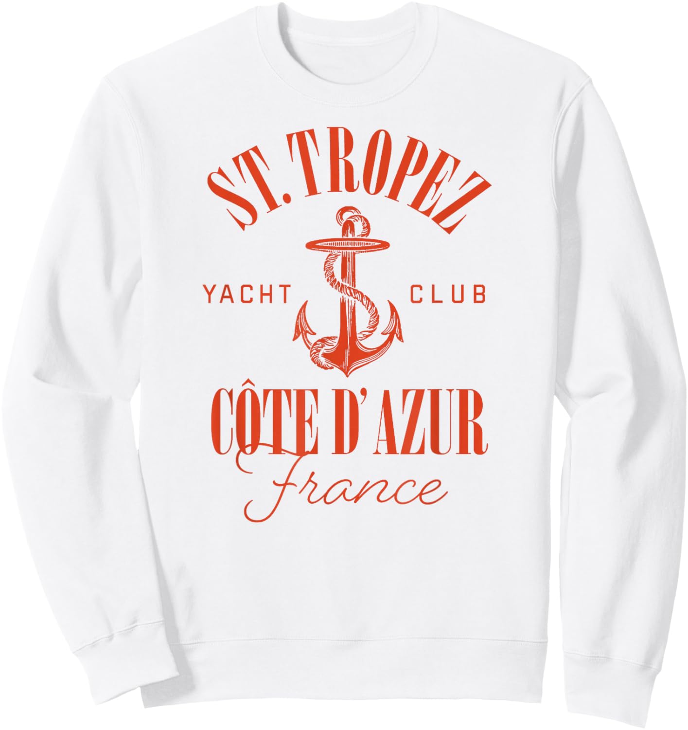 St Tropez Yacht Club Côte d'Azur France Vacation Destination Sweatshirt - Sweatshirt | White