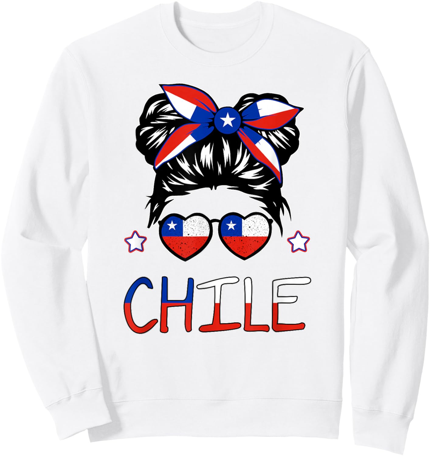 Toddler Chile Flag Chilean Hispanic Heritage Women Kids Baby Sweatshirt - Sweatshirt | White