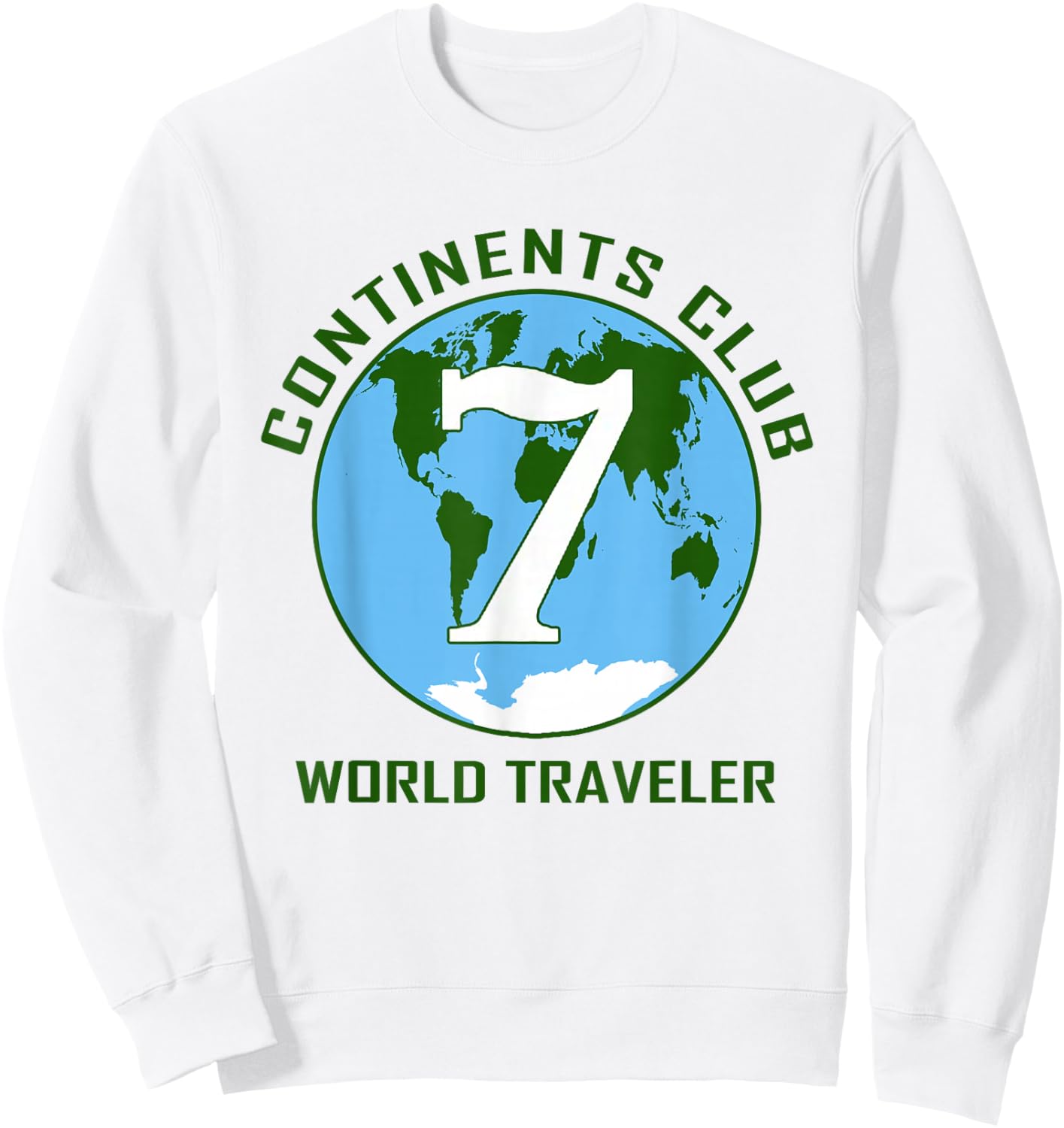 7 Continents World Traveler Club Sweatshirt - Sweatshirt | White