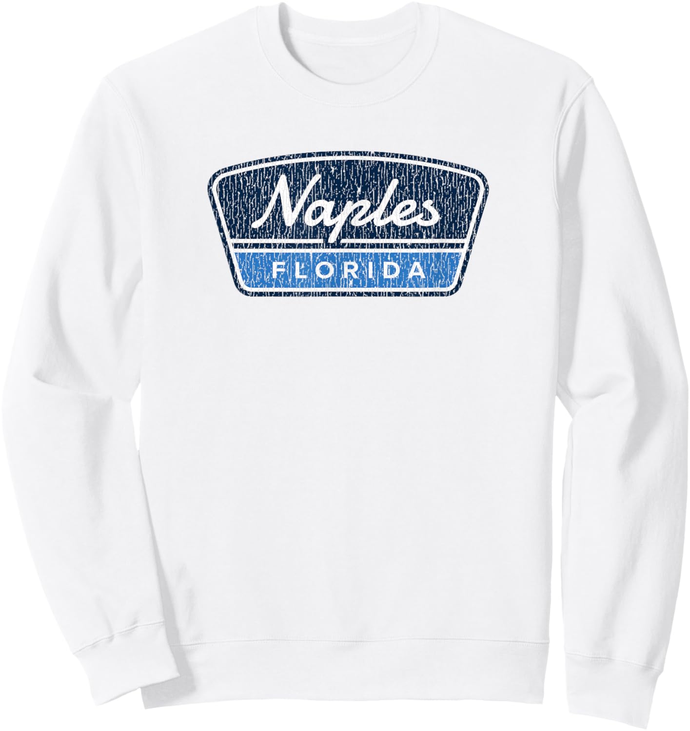 Naples Florida Retro Vintage Souvenir Badge Sweatshirt - Sweatshirt | White